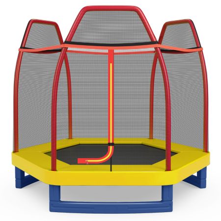 Cama elástica con red de seguridad para niños