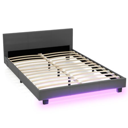 Marco de Cama Sin Somier Doble Iluminado con LED
