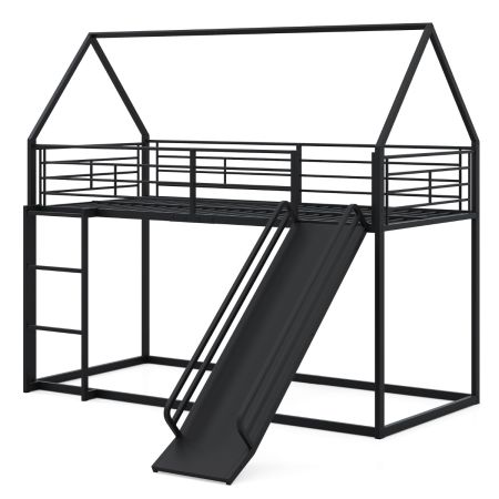 Cama litera infantil con tobogán