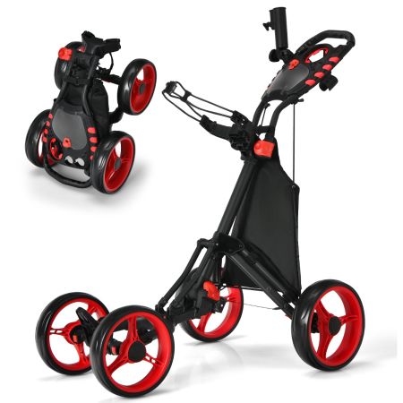 carrito de golf de empujar y tirar Rojo