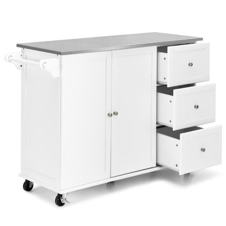 Costway Carrito De Cocina Blanco