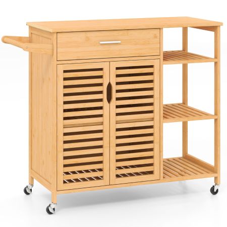 Carro de Cocina con Isla de 90 cm Natural