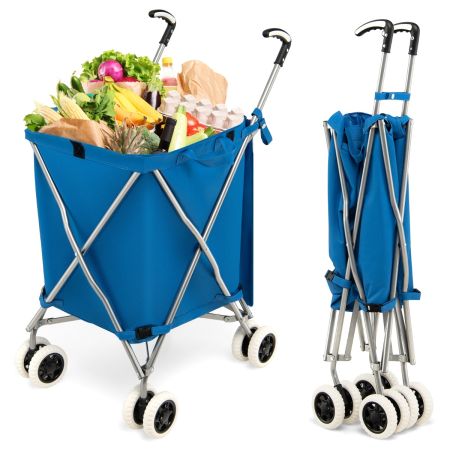 Costway carro utilitario con ruedas Azul