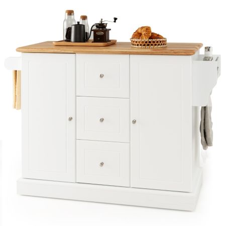Isla De Cocina Con Almacenaje Blanco