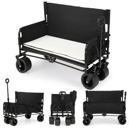Carro playa convertible con asa ajustable para empujar o tirar