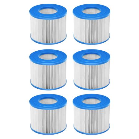 Costway 6 x Cartuchos para Filtro de Piscina Hidromasaje Filtro de Repuesto Multiuso Compatible con Varias Piscinas Hidromasaje y Piscinas Inflables