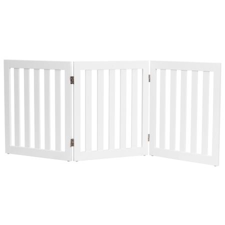 Costway Valla 3 Paneles Plegable para Mascotas Blanco
