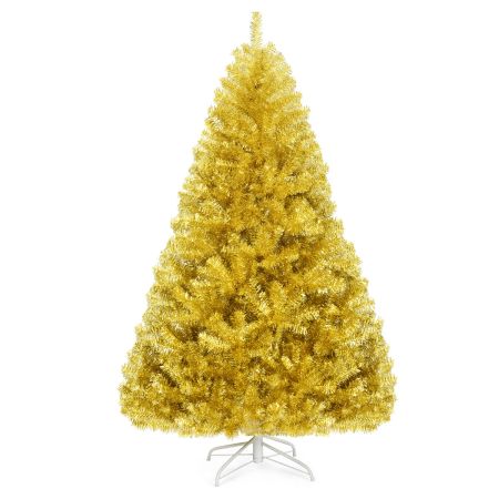 Costway 180 cm Árbol de Navidad Oro Champaña