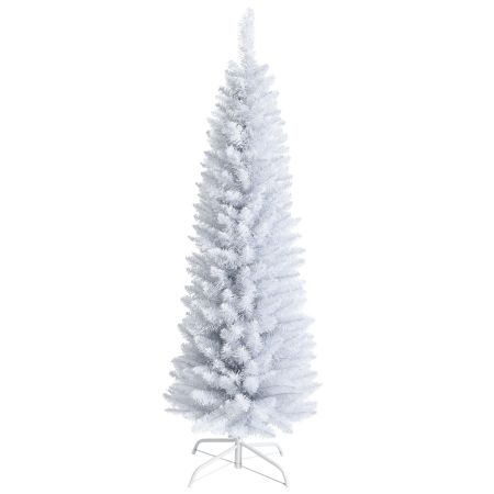 Costway 150 cm Árbol de Navidad Blanco 1,5 m