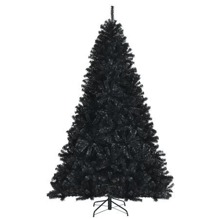 Costway 225 cm Árbol de Navidad Negro