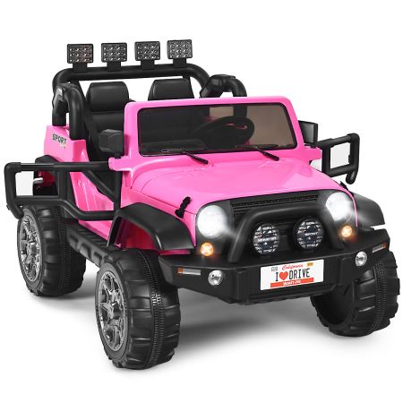 Costway Coche Eléctrico para Niños Rosa