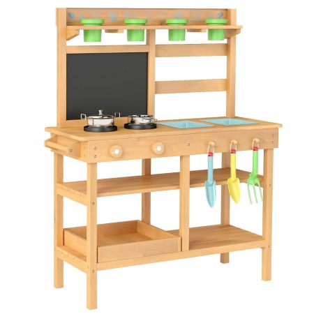 Costway cocina barro set juego madera 3+