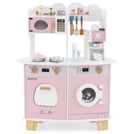 set de cocina para bebés Rosa y Blanco