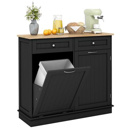 gabinete de basura Negro