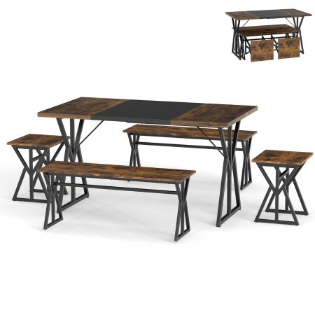 Costway mesa comedor madera rectangular