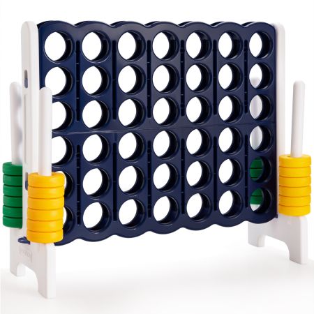 Conecta 4 Gigante Juego de 4 en Raya para Niños y Adultos para Interior Exterior con 42 Anillos Deslizador de Liberación 120 x 42 x 104 cm