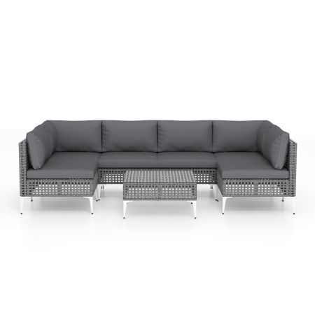 Muebles de mimbre gris claro a oscuro