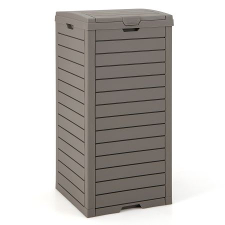 Costway Cubo De Basura Para Exteriores Marrón