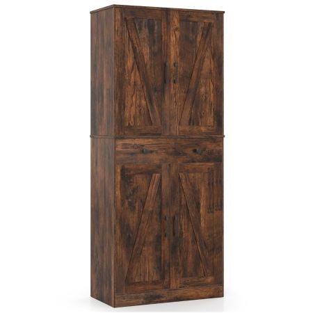 Gabinete de granja alto con estantes para almacenamiento organizado