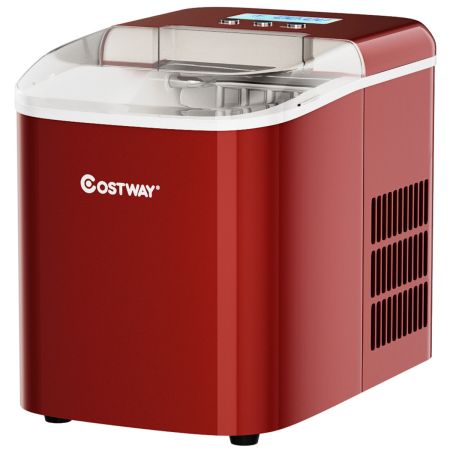 Costway máquina de hacer hielo rojo