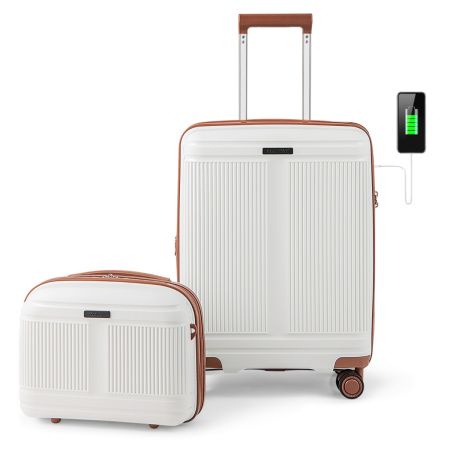 estuche de transporte ligero de PP con cerradura Blanco