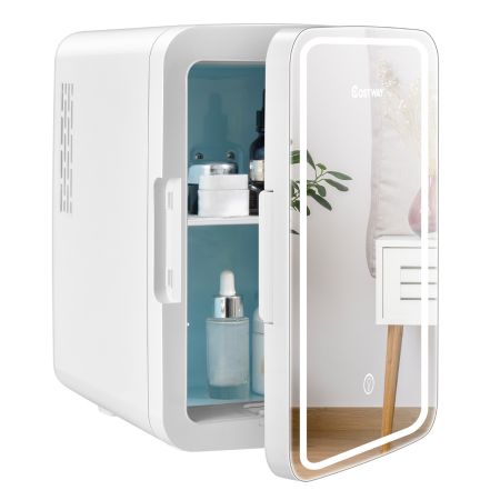 Costway Mini Nevera Portátil 10 L Blanco
