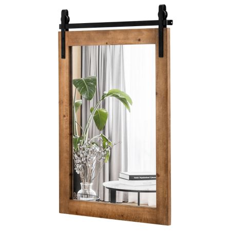 Costway Espejo Rectangular Marrón