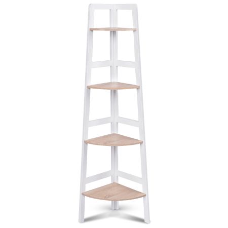 Estantería con 4 Niveles Blanco