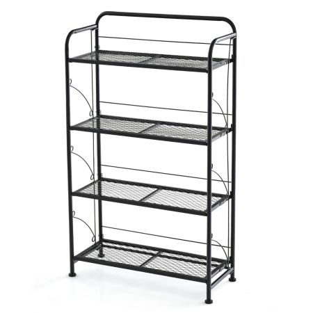 Estantería Plegable para Plantas Negro