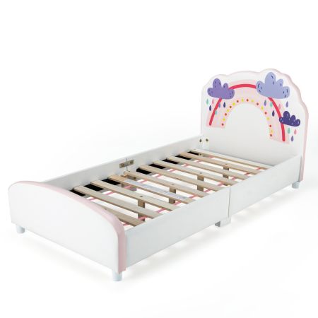 COSTWAY Estructura de Cama para Niños Blanco