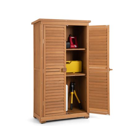 Cobertizo de almacenamiento de madera para exteriores