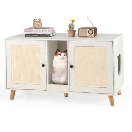 baño de gatos oculto Blanco