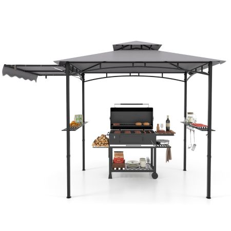 Gazebo para parrilla con toldo lateral