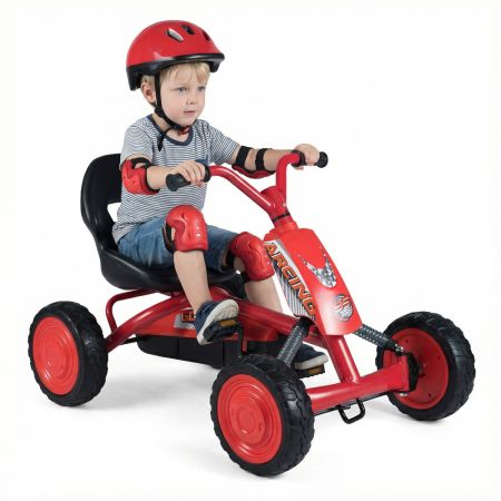 Go Kart a Pedales para Niños 3-8 años Asiento Ajustable