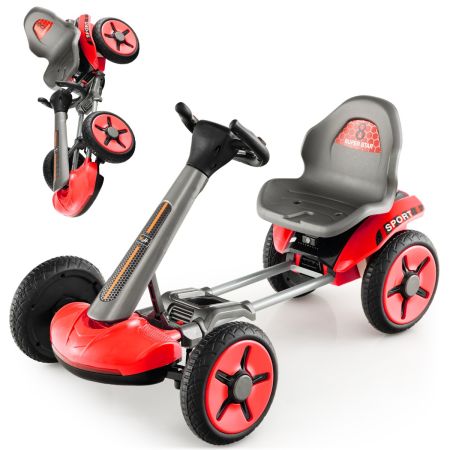 Costway Coche De Juguete 12V Para Niños Rojo