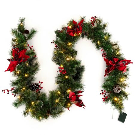 Guirnalda De Navidad Con Luces Led Blancas Cálidas 270cm