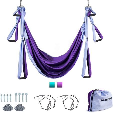 Costway Hamaca de Yoga Violeta