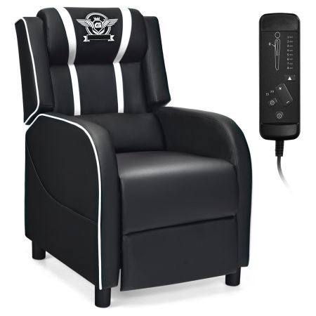Costway silla de gaming reclinable negro y blanco