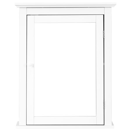 Armario de Baño con Espejo de Pared Organizador con Puerta y Estante Ajustable Gabinete de Almacenamiento 56 x 15 x 69,5 cm Blanco
