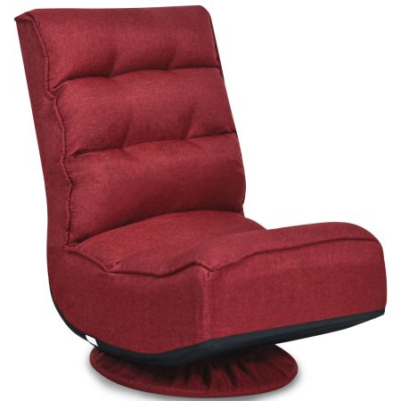 Costway Silla a Ras de Suelo Rojo
