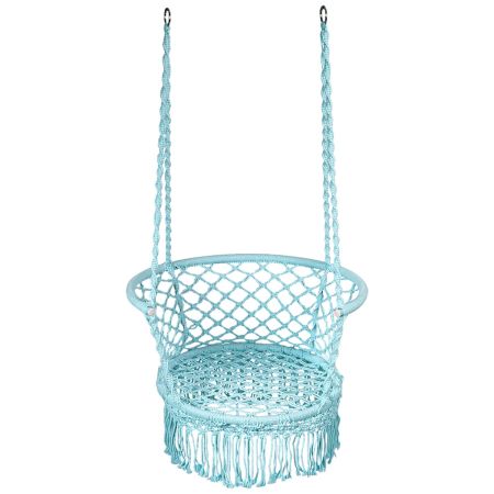 Costway Silla Colgante de Cuerda de Algodón 80 x 60 x 125 cm