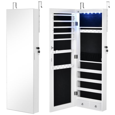Costway Armario para Joyas Blanco