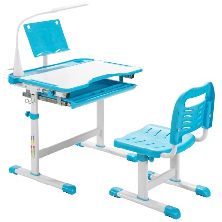 Costway Set escritorio y silla para niños azul