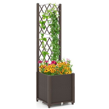 jardinera con enrejado