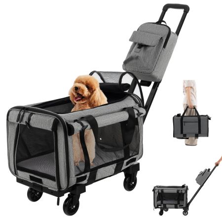 Costway Transportín Para Gatos Gris