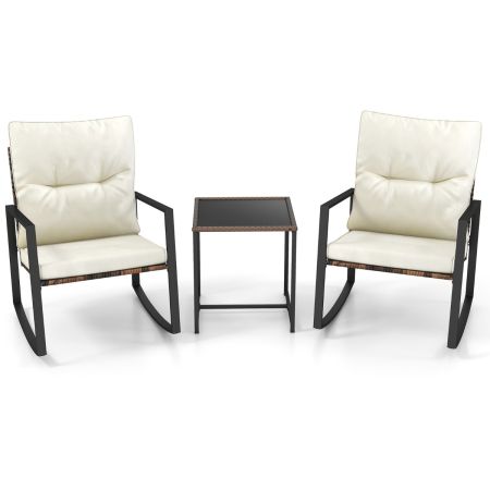 Juego de muebles de mimbre para jardín