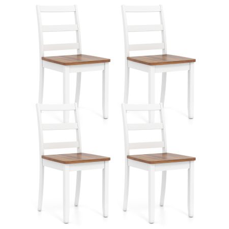 Juego de 4 Sillas de Comedor Marrón