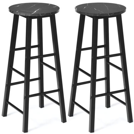 Juego de 2 Taburetes de Bar Altos
