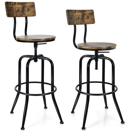 Juego de 2 Taburetes de Bar 