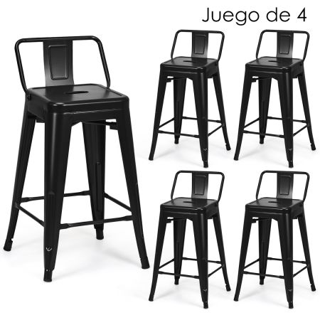 Juego de 4 Taburetes de Bar 